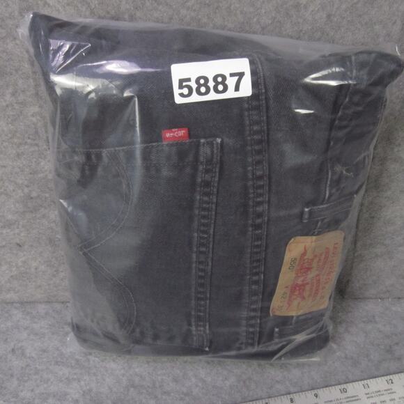 Levis 550 Jeans Mens 42x30 Black Relaxed Fit Tapered Leg Denim Zip Fly Classic - Picture 9 of 9